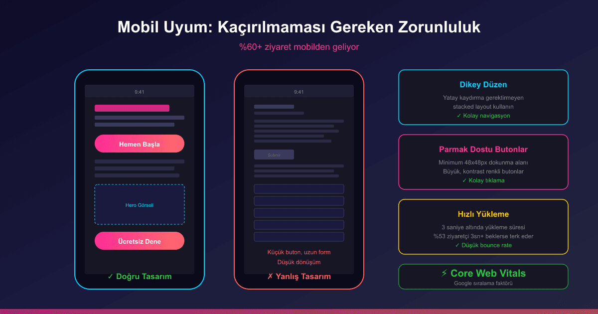 Mobil uyumlu landing page tasarımı