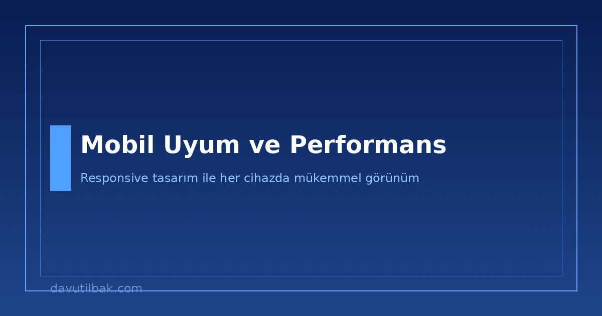 Responsive portfolyo web sitesi tasarımı - mobil uyum