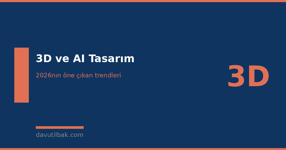 2026 web tasarim trendleri 3D AI
